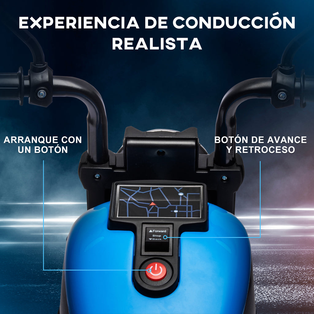 Electric Motorcycle for Children 18-36 Months with 6V Battery Headlight and Detachable Auxiliary Wheels