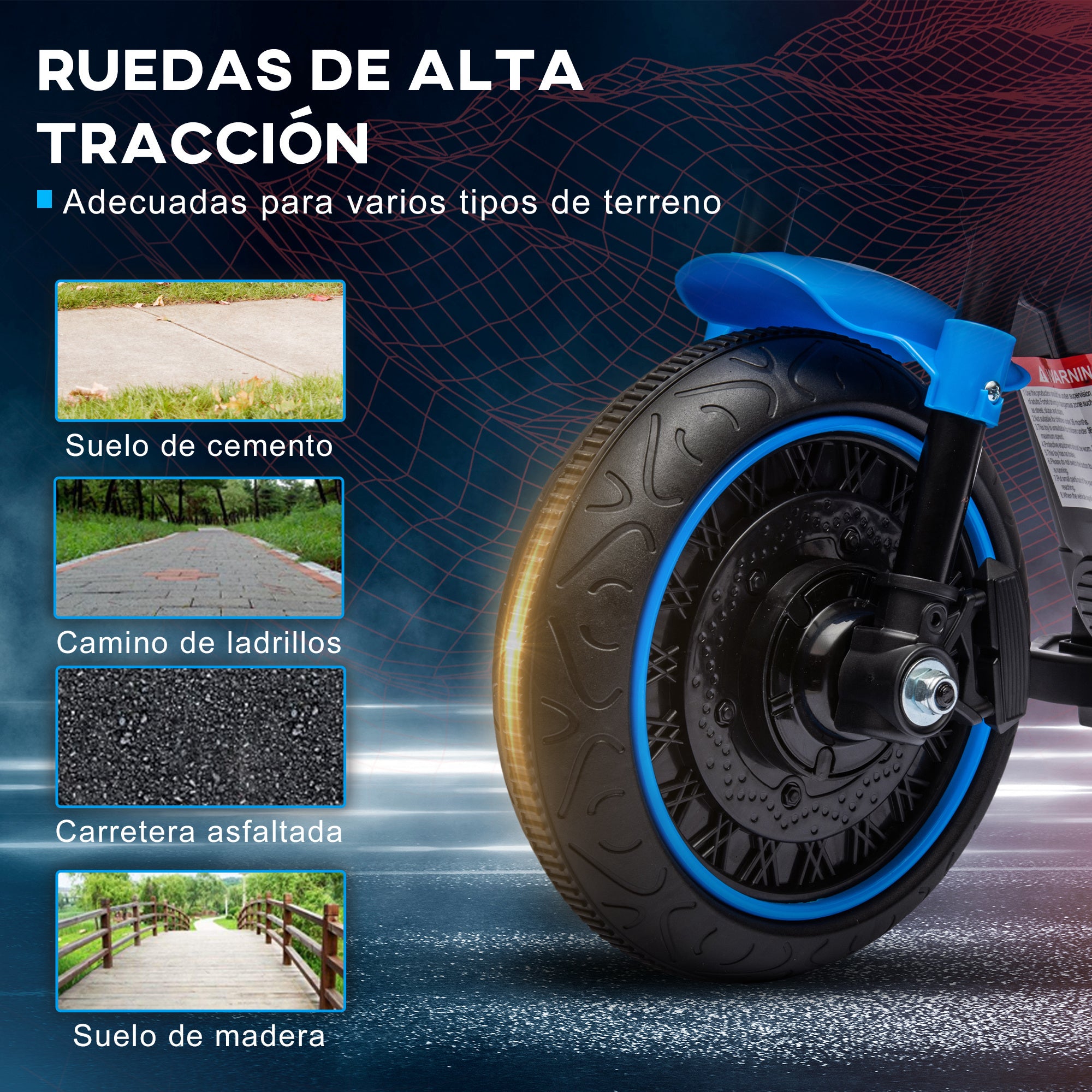 Electric Motorcycle for Children 18-36 Months with 6V Battery Headlight and Detachable Auxiliary Wheels