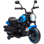 Electric Motorcycle for Children 18-36 Months with 6V Battery Headlight and Detachable Auxiliary Wheels