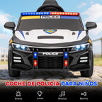 Aiyaplay Electric Police Car for Children +3 Years Old 12V with 2.4g Remote Control Lights Siren Music