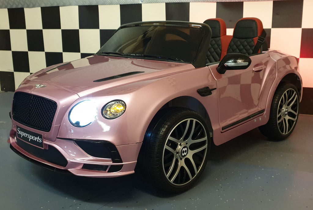 Voiture électrique enfant Bentley Continental métallisé rose – Royal Drive – vue 2