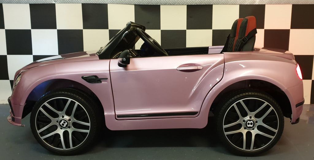 Voiture électrique enfant Bentley Continental métallisé rose – Royal Drive – vue 4
