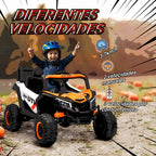 Aiyaplay Electric Car for Children Utv 12V with 2 Motors 2.4g Remote Control Speed up to 7 Km/H Suspension System