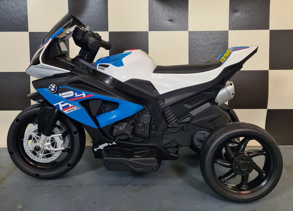 Voiture électrique enfant Mini BMW HP4 trike bleu 12 V – Street Rider – vue 4