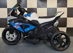Voiture électrique enfant Mini BMW HP4 trike bleu 12 V – Street Rider – vue 4