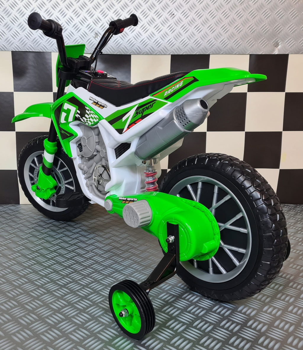Moto électrique enfant dirt bike 12 V vert – Dirt Rider – vue 5