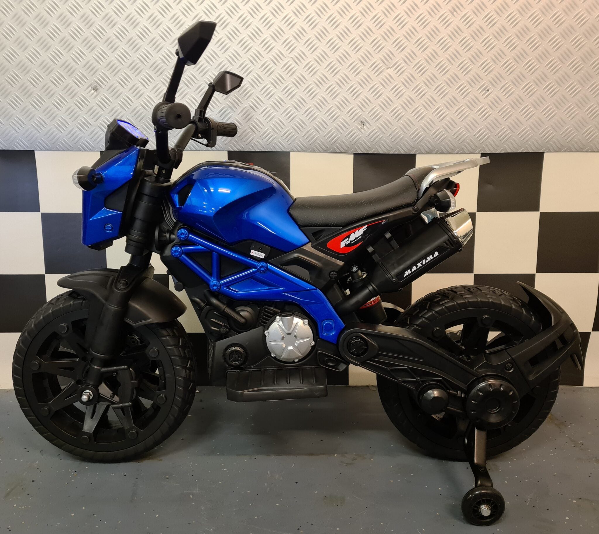 Moto électrique enfant Grom Superbike 12 V bleu métallisé – Street Rider – vue 2