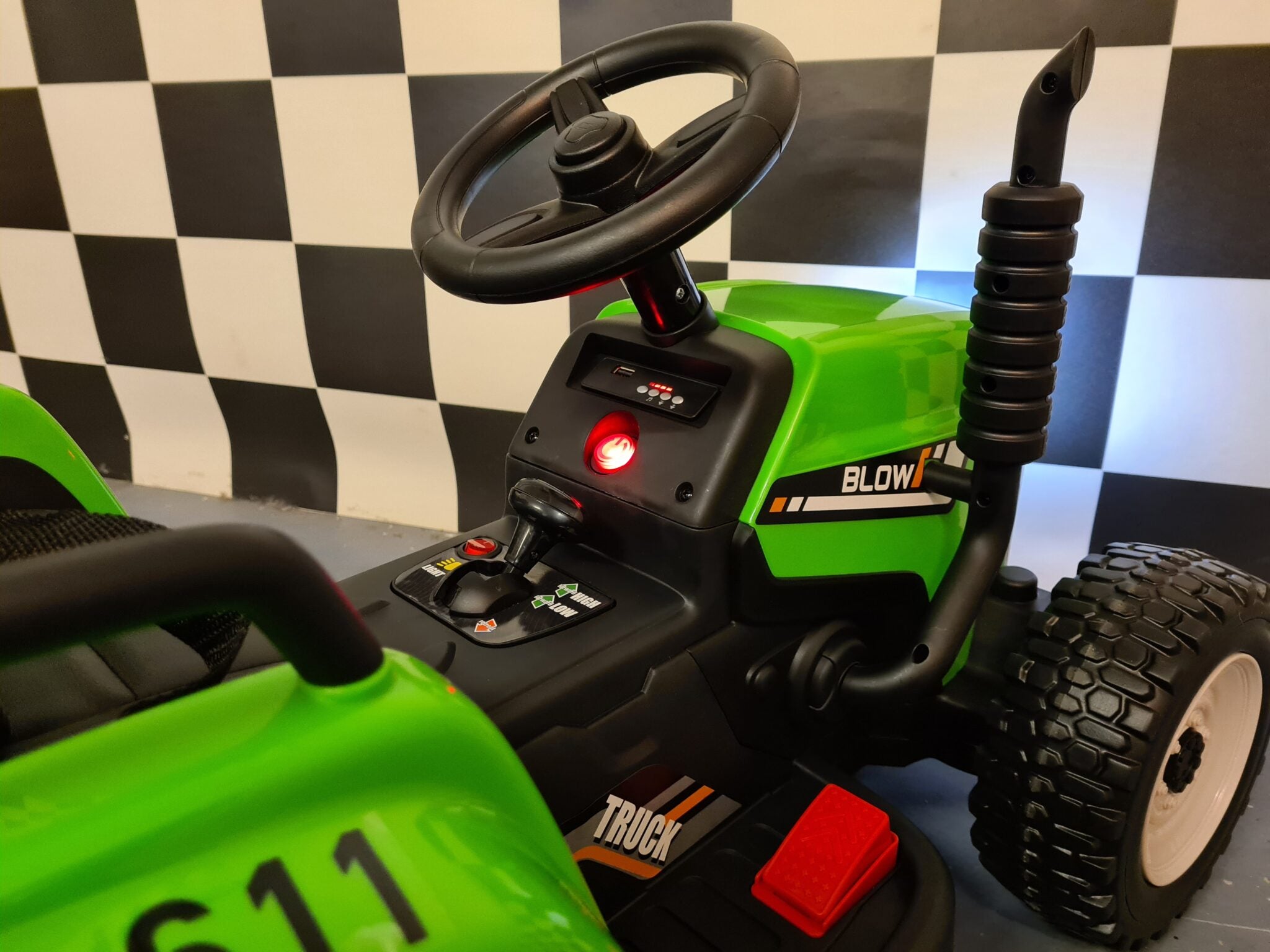 Tracteur électrique enfant 12 V avec remorque et RC vert – Little Farmer – vue 7