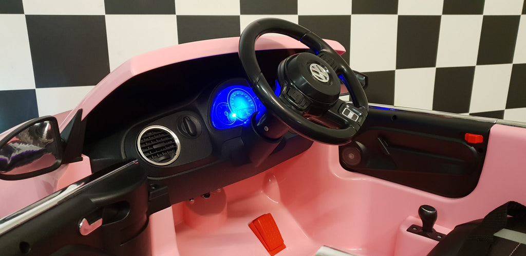 Voiture électrique enfant VW Beetle 12 V rose – Urban Rider – vue 9